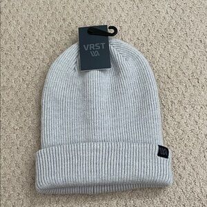 NWT VRST Ribbed Beanie Hat Grey